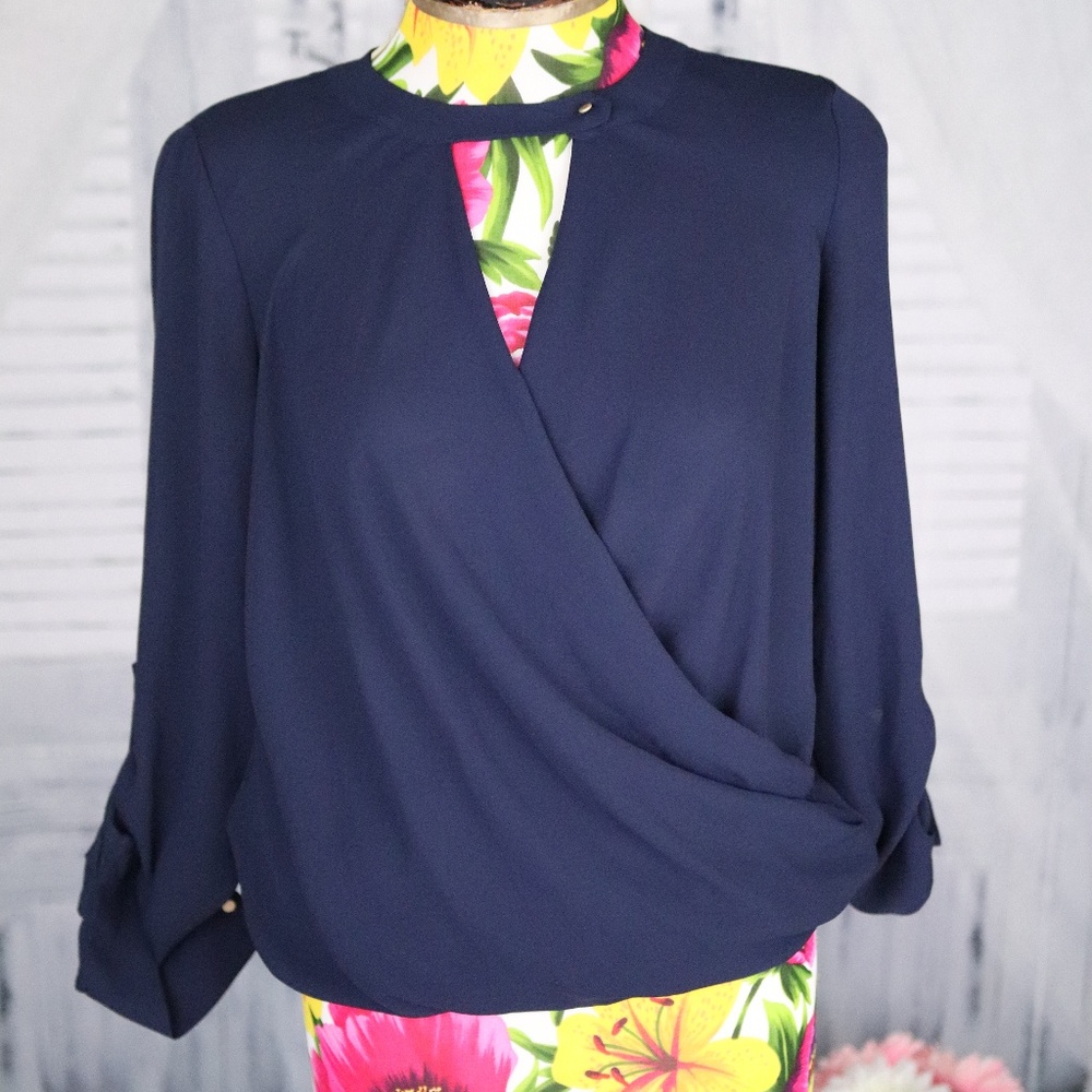Navy Ro & De Nordstrom Blouse